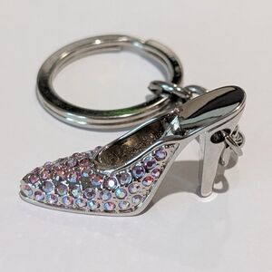 Fabulous Pink Crystal Rhinestone Fashion High Hill Key Ring